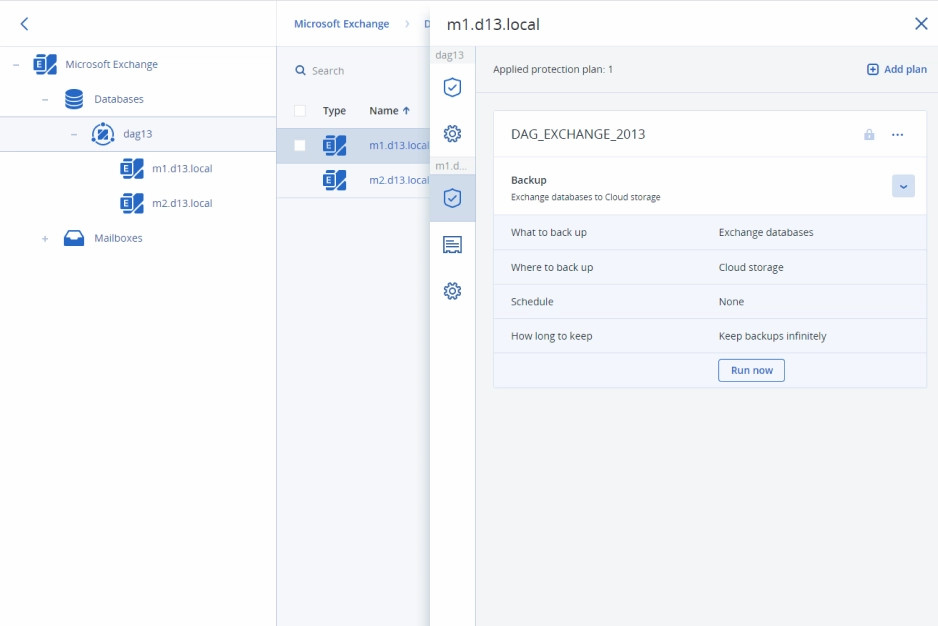 Acronis Dashboard